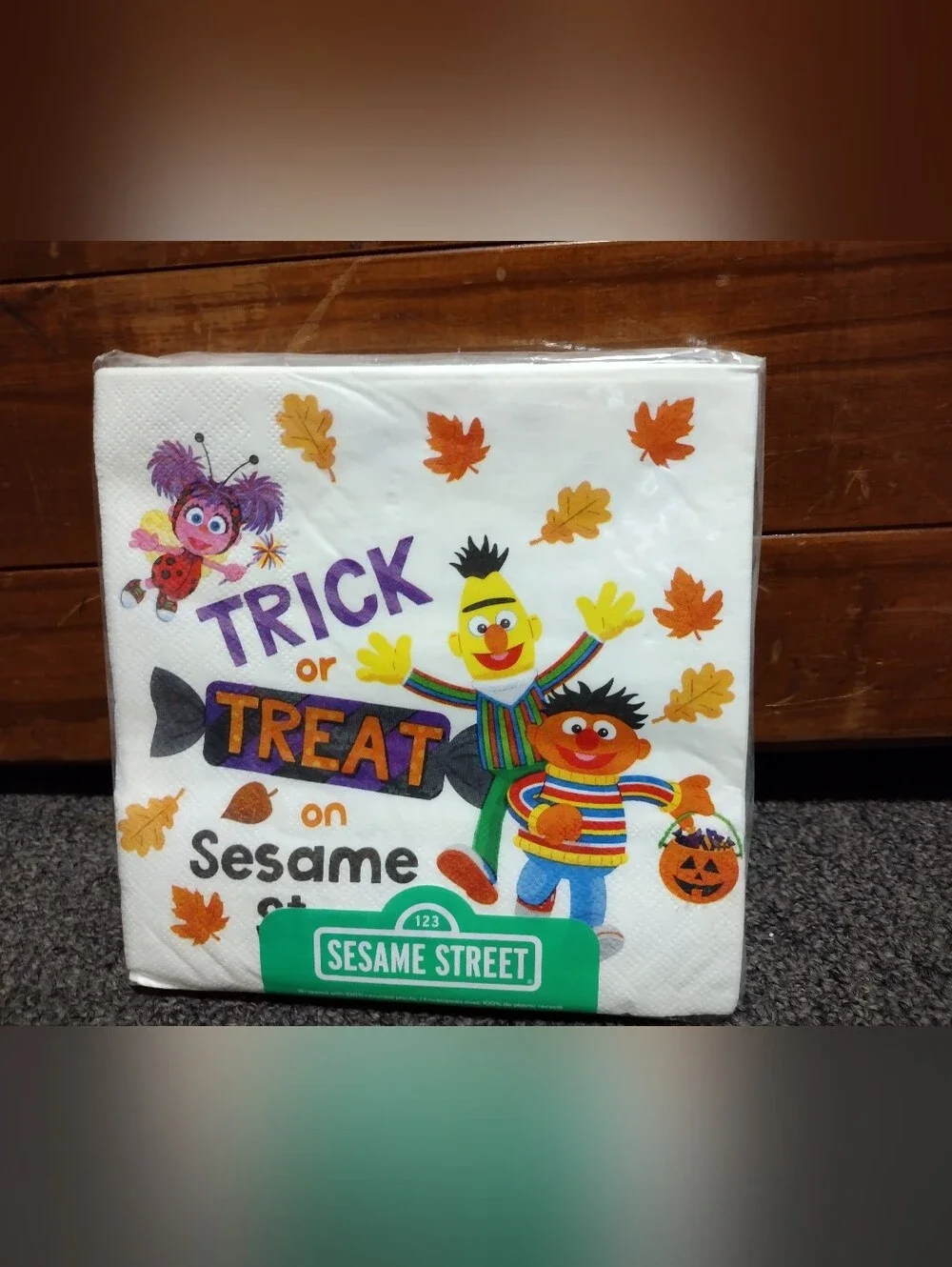 Sesame Street Colorful Halloween Character Party Napkins 80 CT